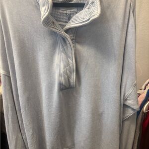 Aerie Waffle Knit Top in Soft Blue